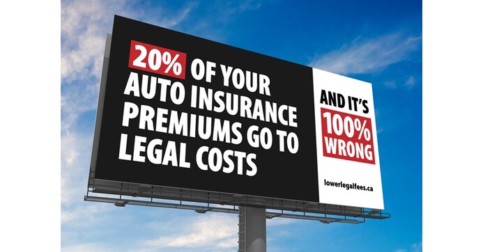The 'Lower Legal Fees' public awareness campaign highlights the huge impact of legal fees on car insurance premiums